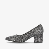 Shoedesign Copenhagen Isabel sort/sølv glimmer