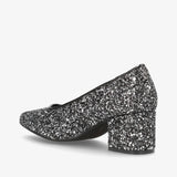 Shoedesign Copenhagen Isabel sort/sølv glimmer