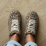 Sofie Schnoor sneakers i ruskind med leopardmønster