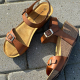 Bella Moda Kilhæl sandal brandy