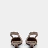 Sofie Schoor Rosiesw kilehælssandal i camel ruskind