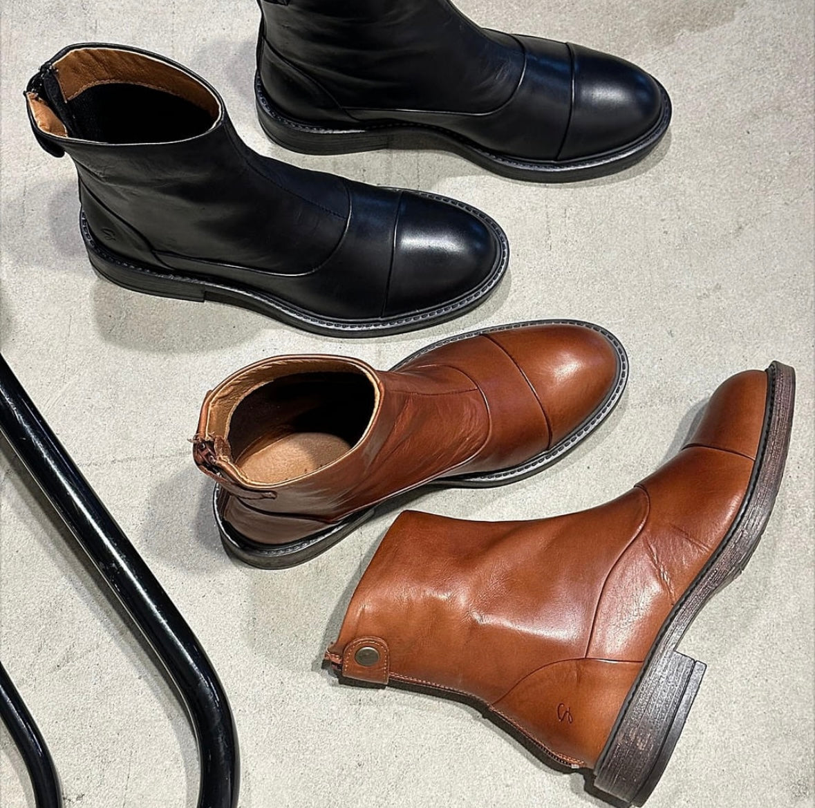 Sorte og Cognac støvler fra Shoedesign Copenhagen