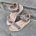 Woden Line leopard sandal