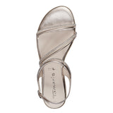 Tamaris sandal - guld og glitter 28136