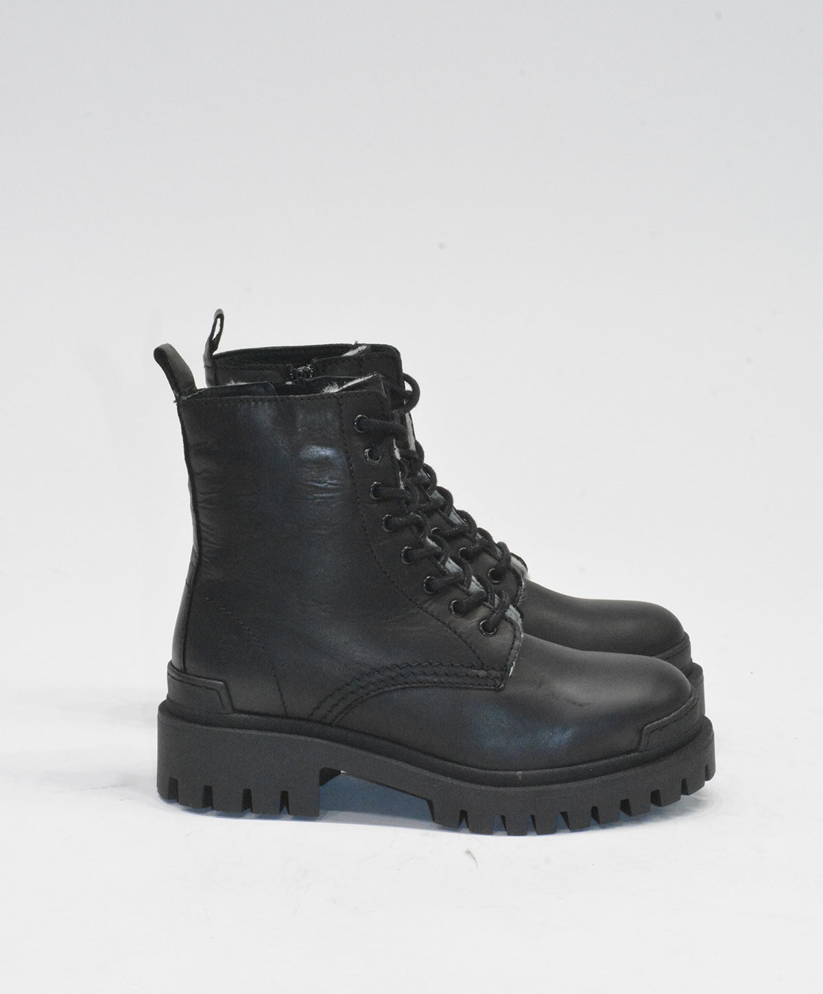Billede af Shoedesign Copenhagen støvle - Hacker i sort skind og snøre