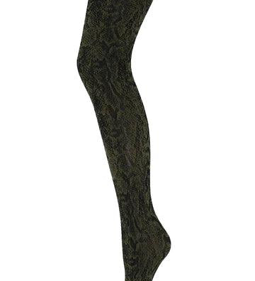 Hype The Detail - Snakeprint grøn 70 denier